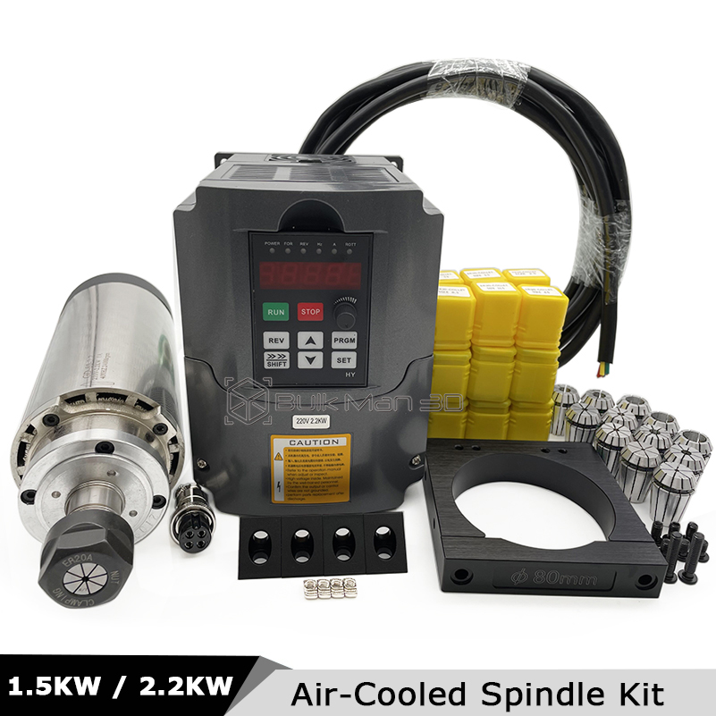 2,2KW 1,5KW Luchtgekoelde CNC- - Air Cooled 1.5Kw Spindle Motor Inverter 110V recensie en prijs