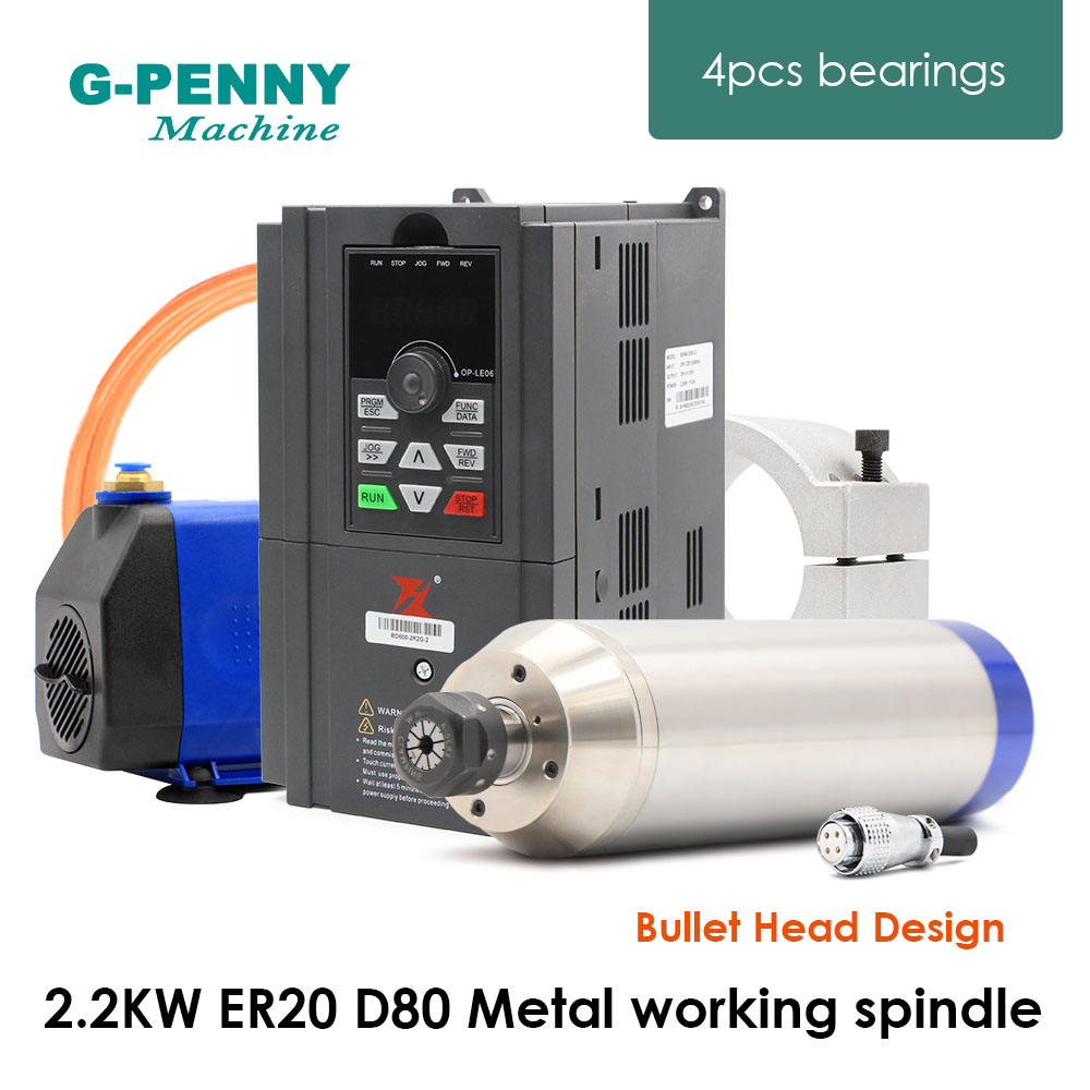 2,2 kW ER20 D80 metalen spinde - 2.2Kw Water Cooled Spindle Kit Vfd recensie en prijs